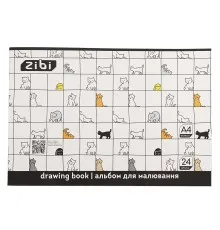 Альбом для малювання ZiBi А4 CUTE CATS, 24 аркушів на скобі (ZB.1424-12)