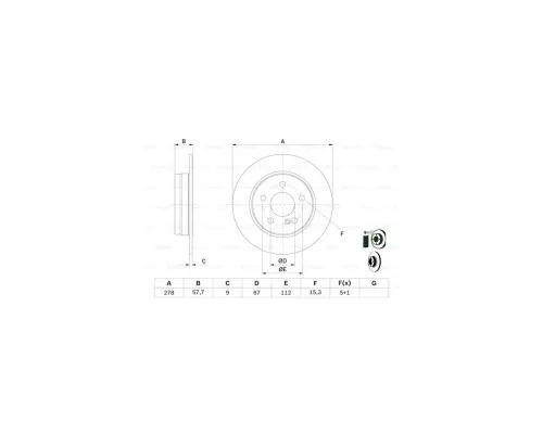 Гальмівний диск Bosch 0 986 479 409