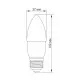 Лампочка TITANUM LED C37e 7W E27 4100K (VL-C37e-07274)