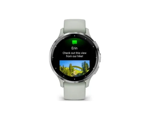 Смарт-годинник Garmin Venu 3S, Sage Gray + Passivated, GPS (010-02785-01)
