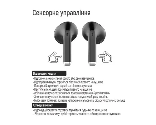 Навушники ColorWay Slim TWS-2 Earbuds Black (CW-TWS2BK)