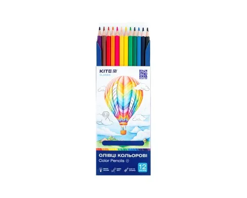 Олівці кольорові Kite Classic 12 кольорів (K-051)