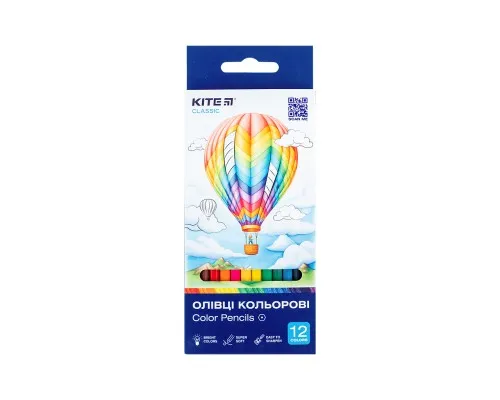 Олівці кольорові Kite Classic 12 кольорів (K-051)