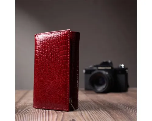 Гаманець ST Leather З натуральної шкіри Червоний (22708)