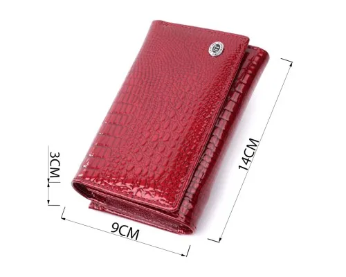 Гаманець ST Leather З натуральної шкіри Червоний (22708)