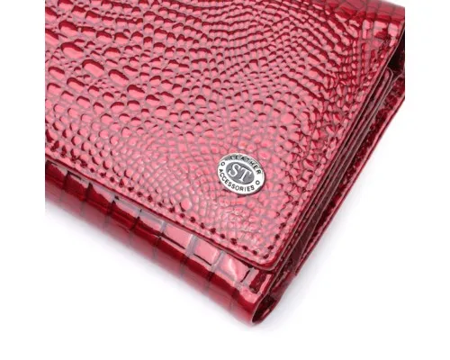 Гаманець ST Leather З натуральної шкіри Червоний (22708)