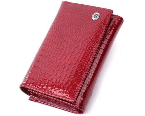 Гаманець ST Leather З натуральної шкіри Червоний (22708)