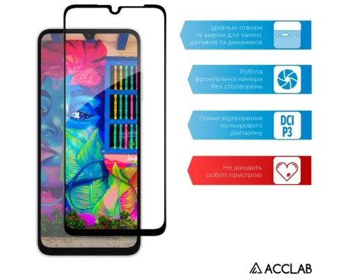 Скло захисне ACCLAB Full Glue Samsung A05S Black (1283126581908)