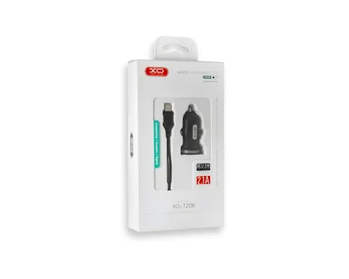 Зарядний пристрій XO 2xUSB 2.1A + cable USB to Micro 5P black (TZ08-M-BK)