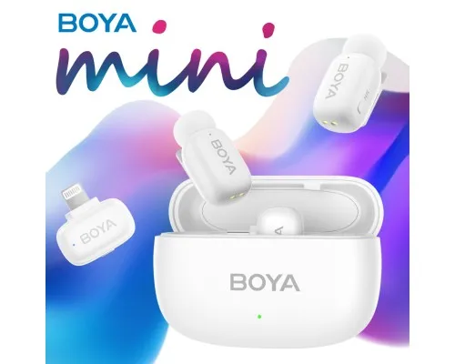 Мікрофон Boya mini-13 Type-C/Lightning White (mini-13)