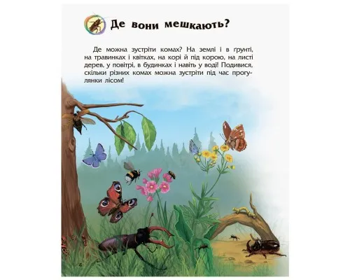Книга Комахи. Енциклопедія дошкільника - Ю.В. Каспарова Ранок (9786170937292)