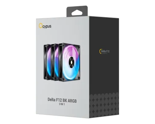 Кулер до корпусу OCYPUS DELTA F12 ARGB 3 IN (DELTA-F12-BK3AM00X-GL)