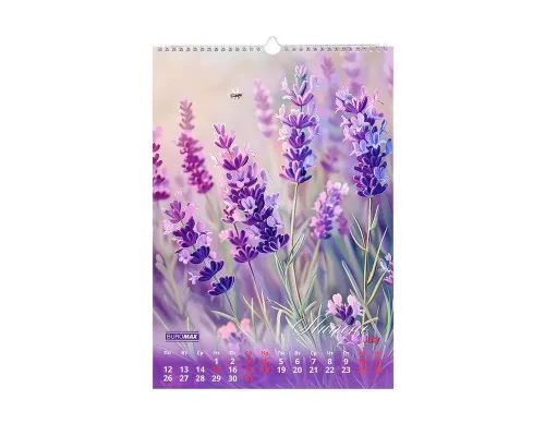Календар Buromax настінний А3 2027 рік, 1 пружина, Flowers (BM.210604)