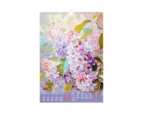 Календар Buromax настінний А3 2027 рік, 1 пружина, Flowers (BM.210604)