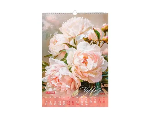 Календар Buromax настінний А3 2027 рік, 1 пружина, Flowers (BM.210604)