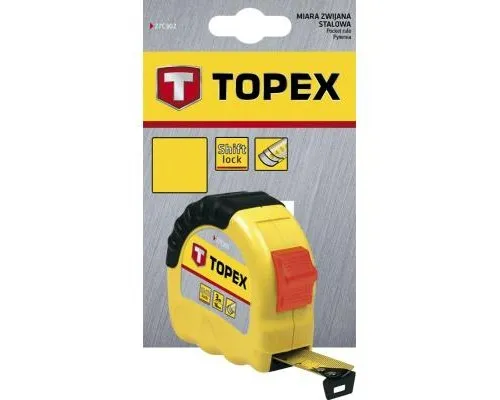 Рулетка Topex стальная лента 8 м x 25 мм (27C308)