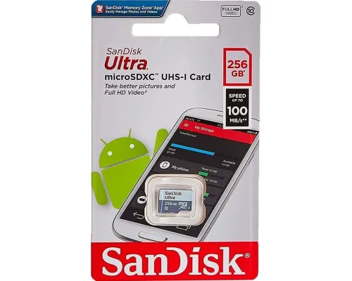 Карта пам'яті SanDisk 256GB microSDXC class 10 UHS-I Ultra (SDSQUNR-256G-GN3MN)
