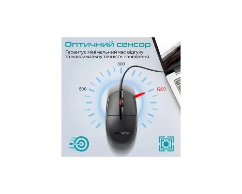 Мишка Promate CM-1200 USB Black (cm-1200.black)
