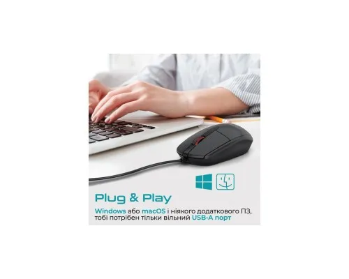Мишка Promate CM-1200 USB Black (cm-1200.black)