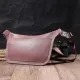 Сумка Grande Pelle Бананка з натуральної шкіри Бежева (22816)