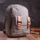 Сумка Vintage З двома відділеннями з щільного текстилю Сіра (22161)