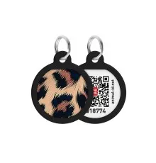 Адресник для тварин WAUDOG Smart ID з QR паспортом "Леопард", коло 25 мм (225-4066)
