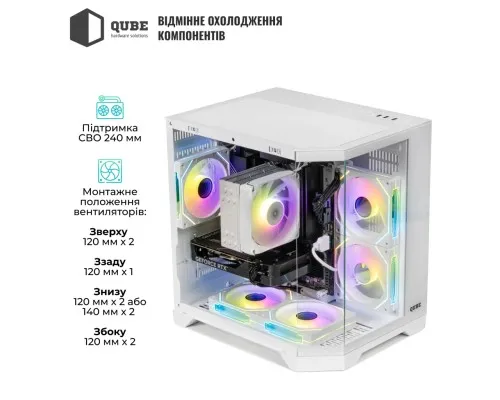 Корпус для ПК Qube CRYSTAL_GWNU3
