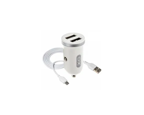 Зарядний пристрій XO 2xUSB 2.1A + cable USB to Micro 5P white (TZ08-M-WH)