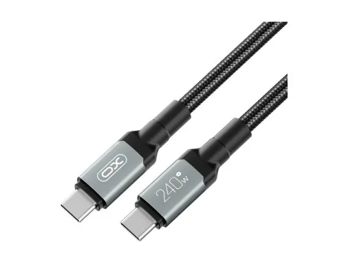 Дата кабель USB-C to USB-C 2.0m 240W black XO (NBQ264B_С_Black)