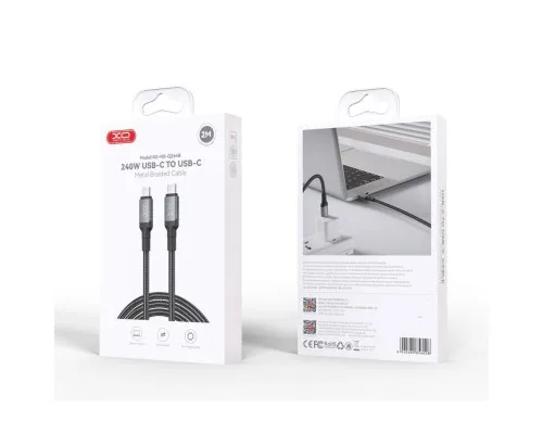 Дата кабель USB-C to USB-C 2.0m 240W black XO (NBQ264B_С_Black)