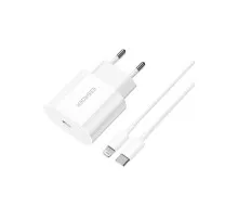 Зарядний пристрій Essager USB-C PD20W + cable USB-C to Lightning white (EFJB02-XBL02-T)