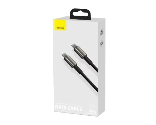 Дата кабель USB-C to USB-C 1.0m 100W black Baseus (CATWJ-01)
