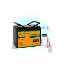 Батарея LiFePo4 Eco-Worthy 12.8V 100Ah LCD (Eco-Worthy-12100bt)