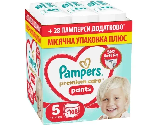 Підгузки Pampers Premium Care Pants Розмір 5 (11-17 кг) 108 шт (8006530315838)