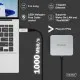 Дата кабель USB AM to RJ45 Ethernet 3.0m CAT 6A S/FTP 1Gbps LSZH Digitus (AK-300600-030-S)