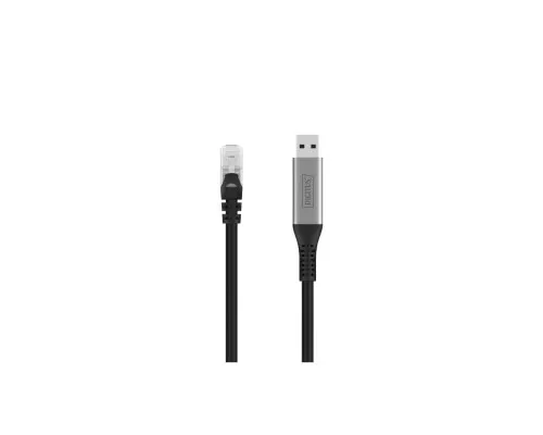 Дата кабель USB AM to RJ45 Ethernet 3.0m CAT 6A S/FTP 1Gbps LSZH Digitus (AK-300600-030-S)