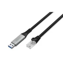 Дата кабель USB AM to RJ45 Ethernet 3.0m CAT 6A S/FTP 1Gbps LSZH Digitus (AK-300600-030-S)