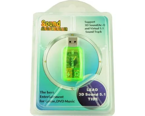 Звукова плата Atcom USB-sound card (5.1) 3D sound (Windows 7 ready) (7807)