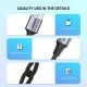 Дата кабель USB 2.0 AM to USB-C 2.0m US288 Aluminum Braid Black Ugreen (60128)