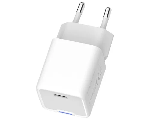 Зарядний пристрій ColorWay C101C GaN Mini 20W PD PPS USB-C white (CW-CHS059PD-WT)