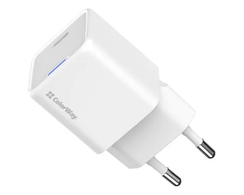 Зарядний пристрій ColorWay C101C GaN Mini 20W PD PPS USB-C white (CW-CHS059PD-WT)