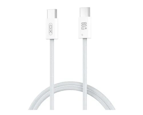 Дата кабель USB-C to USB-C 1.0m 60W white XO (NBQ273_C_White)