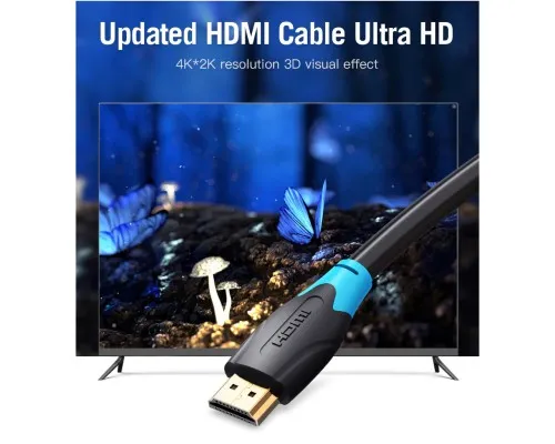 Кабель мультимедійний HDMI M to HDMI M 15.0m black Vention (AACBN)