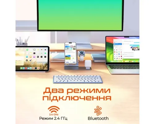 Клавіатура Meetion K210 Bluetooth/Wireless Black (MT-K210MW-A-RUA)