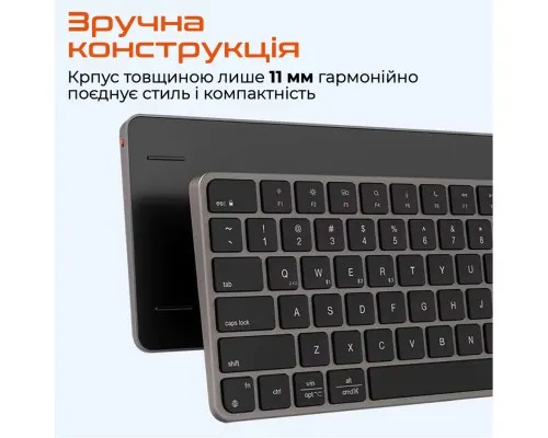 Клавіатура Meetion K210 Bluetooth/Wireless Black (MT-K210MW-A-RUA)