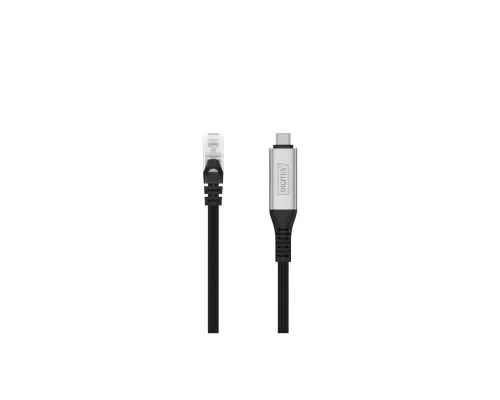 Дата кабель USB-C to RJ45 Ethernet 3.0m CAT 6A S/FTP 1Gbps LSZH Digitus (AK-300601-030-S)