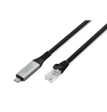 Дата кабель USB-C to RJ45 Ethernet 3.0m CAT 6A S/FTP 1Gbps LSZH Digitus (AK-300601-030-S)