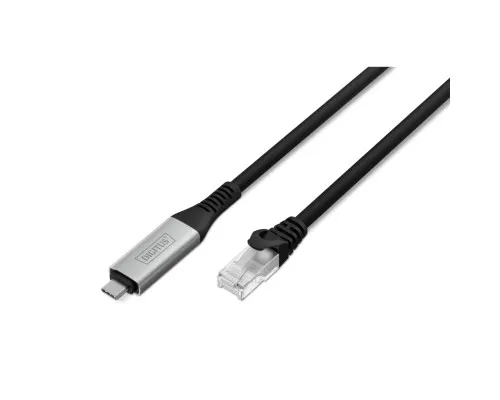 Дата кабель USB-C to RJ45 Ethernet 3.0m CAT 6A S/FTP 1Gbps LSZH Digitus (AK-300601-030-S)