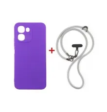 Чохол до мобільного телефона Dengos Case + Cross-body Strap OPPO A6x/A6k 4G Purple+Grey (DG-KM-CCRB-58)