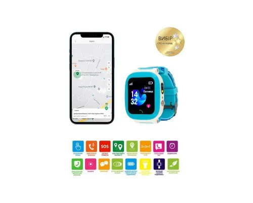 Смарт-годинник Amigo GO004 Splashproof Camera+LED Blue (746403)